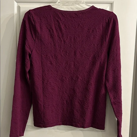 NWT WHBM Scoop Neck Textured Top - Picture 3 of 4